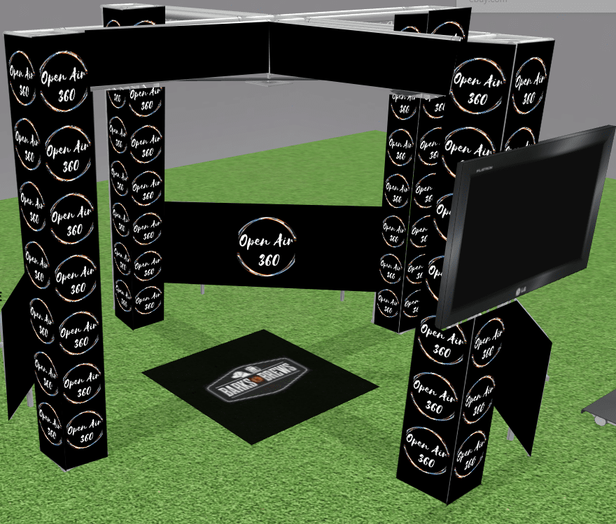 Open Air 360 photo booth branding options